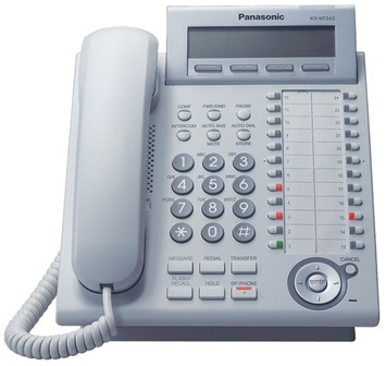 изображение Panasonic KX-NT343RU - системный IP-телефон магазин Компании Интерком-НН фото 2 картинка Panasonic KX-NT343RU-W IP-телефон 24 кнопки с индикацией от магазина Интерком-НН фото 2
