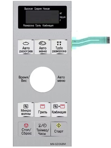 изображение Panasonic F630Y9D10SZP Сенсорная панель на русском для микроволновой печи NN-GD368M ZPE серебристый магазин Компании Интерком-НН фото 2 картинка Panasonic F630Y9D10SZP Сенсорная панель на русском для микроволновой печи NN-GD368M ZPE серебристый от магазина Интерком-НН фото 2