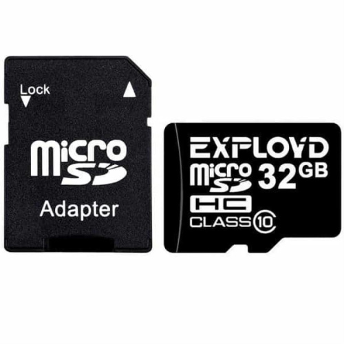 изображение Память microSDHC 32Gb Exployd Professional class10 с адаптером (EX032GCSDHC10) магазин Компании Интерком-НН картинка Память microSDHC 32Gb Exployd Professional class10 с адаптером (EX032GCSDHC10) от магазина Интерком-НН