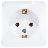 картинка Schneider Electric PA16-003B розетка одноместная Этюд 16А 250В с заземляющими контактами (белая) от магазина Интерком-НН