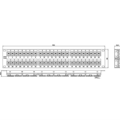изображение PP-19-48-6P4C-C2 19" патч-панель Hyperline, 2U, 48xRJ-12, телефонная 48-портов магазин Компании Интерком-НН фото 2 картинка PP-19-48-6P4C-C2 19" патч-панель Hyperline, 2U, 48xRJ-12, телефонная 48-портов от магазина Интерком-НН фото 2