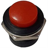 картинка Выключатель (кнопка) 314(8) R13-507 (красный) D=16мм, 3A 250V без фиксации для электроинструмента от магазина Интерком-НН