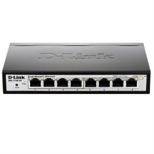 изображение Настраиваемый коммутаторEasySmart с 8 портами 10/100/1000Base-T DGS-1100-08/A1A D-Link магазин Компании Интерком-НН картинка Коммутатор DGS-1100-08/A1A D-Link EasySmart с 8 портами 10/100/1000Base-T от магазина Интерком-НН