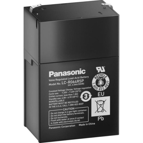изображение Аккумуляторная батарея Panasonic LC-R064R5P, 6В, 4.5Ач магазин Компании Интерком-НН картинка Аккумуляторная батарея Panasonic LC-R064R5P, 6В, 4.5Ач от магазина Интерком-НН
