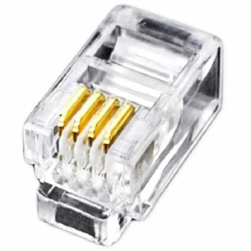картинка Разъем RJ9 (RJ-9, RJ10, RJ-10, 4P4C, 4Р-4С, 4P4C, 4Р-4С) для телефонных трубок 4 контакта от магазина Интерком-НН
