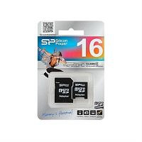 картинка Память Micro SD 16Gb Silicon Power class4  2 адаптера (SP016GBSTH004V30) от магазина Интерком-НН