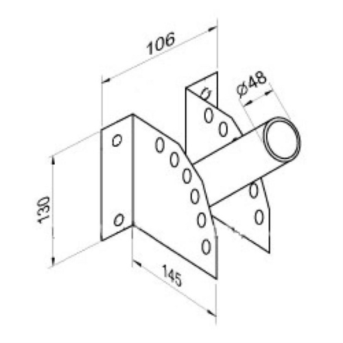 картинка TDM КР-3 SQ0338-0004 Кронштейн для уличного светильника с креплением 50мм переменный угол, 6 позиций от магазина Интерком-НН фото 2
