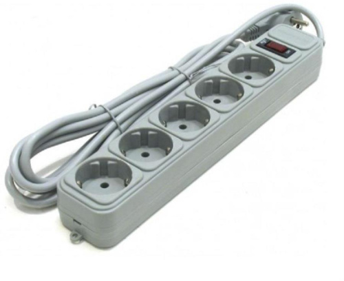 картинка Сетевой фильтр Gembird 5 розеток 1,5 м, серый (SPG3-B-5PP) от магазина Интерком-НН