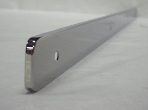 картинка Планка торцевая для столешниц 38мм с закрытым торцом, нержавещая сталь глянцевая, R5, правая от магазина Интерком-НН