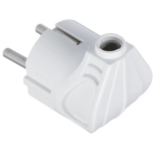 картинка Makel 10027 вилка сетевая угловая 16А 250В с заземляющими контактами (белая)  от магазина Интерком-НН фото 2