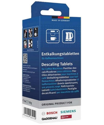 изображение Bosch 00311864 (00312453) таблетки для очистки от накипи для кофемашин (6 шт. х 18 г) магазин Компании Интерком-НН картинка Bosch 00311864 (00312453) таблетки для очистки от накипи для кофемашин (6 шт. х 18 г) от магазина Интерком-НН
