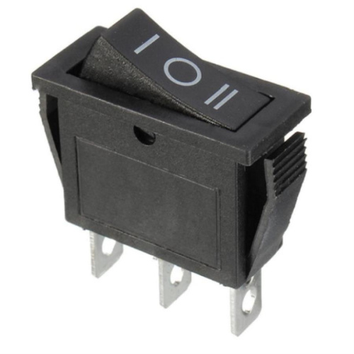 картинка Переключатель ON-OFF-ON KCD3 16A 250VAC, черный от магазина Интерком-НН