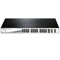 картинка D-Link DES-1210-28P/C1A Коммутатор 24 PoE порта 10/100Base-TX, 2 порта 100/1000Base-T, 2 комбо-порта от магазина Интерком-НН