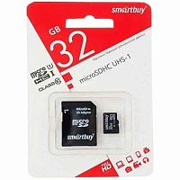 картинка Память microSDHC UHS-I 32Gb SmartBuy class10 с адаптером (SB32GBSDCL10-01) магазин Интерком-НН являющийся официальным представителем в России картинка Память microSDHC UHS-I 32Gb SmartBuy class10 с адаптером (SB32GBSDCL10-01) от магазина Интерком-НН