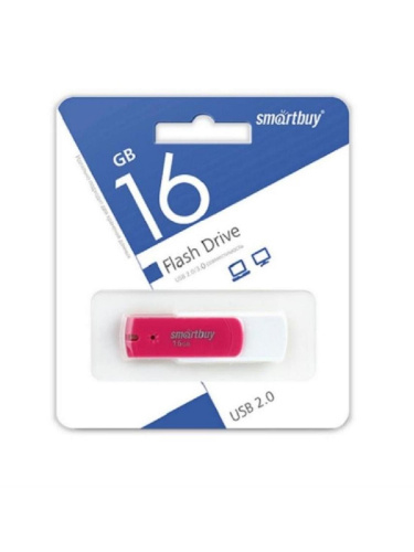 картинка Память USB 16Gb Smart Buy Diamond розовый 2.0 (SB16GBDP) от магазина Интерком-НН