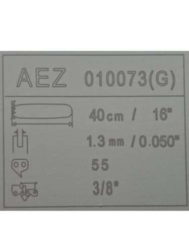 картинка AEZ 010073(G) пильная шина (3,8"х1,3мм х 55зуб, 40см) для цепных пил Stihl 16" серия General от магазина Интерком-НН фото 2