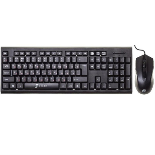 изображение OKLICK 620M комплект проводной клавиатура компьютерная и мышь USB (черный) магазин Компании Интерком-НН картинка OKLICK 620M комплект проводной клавиатура компьютерная и мышь USB (черный) от магазина Интерком-НН