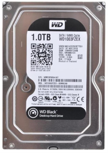 изображение Жесткий диск Western Digital 1Tb 64 Mb SATA-III WD1003FZEX (Black) магазин Компании Интерком-НН картинка Жесткий диск Western Digital 1Tb 64 Mb SATA-III WD1003FZEX (Black) от магазина Интерком-НН