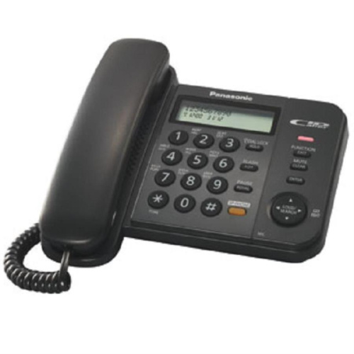 изображение Проводной телефон Panasonic KX-TS2358RUB, цвет черный магазин Компании Интерком-НН картинка Panasonic KX-TS2358RUB проводной телефон, цвет черный от магазина Интерком-НН