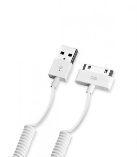 изображение USB кабель для Apple 30-pin (iPhone4G/4GS) 1.2м витой белый (Deppa) 72118 магазин Компании Интерком-НН картинка USB кабель для Apple 30-pin (iPhone4G/4GS) 1.2м витой белый (Deppa) 72118 от магазина Интерком-НН