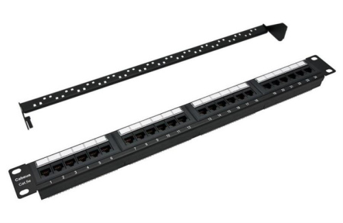 изображение Патч-панель UTP, 19", 24 порта RJ45, cat.5е, 1U, Dual Type, с органайзером, Netko СКС, "F" магазин Компании Интерком-НН картинка Патч-панель UTP, 19", 24 порта RJ45, cat.5е, 1U, Dual Type, с органайзером, Netko СКС, "F" от магазина Интерком-НН