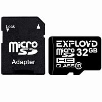 картинка Память microSDHC 32Gb Exployd Professional class10 с адаптером (EX032GCSDHC10) магазин Интерком-НН являющийся официальным представителем в России картинка Память microSDHC 32Gb Exployd Professional class10 с адаптером (EX032GCSDHC10) от магазина Интерком-НН