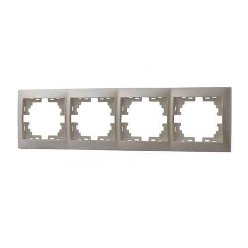 картинка Рамка 4-местная горизонтальная LEZARD MIRA жемчужно-белый перламутр 701-3000-149 от магазина Интерком-НН