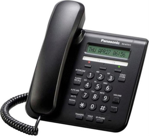 изображение Телефон IP Panasonic KX-NT511ARUB черный магазин Компании Интерком-НН картинка Телефон IP Panasonic KX-NT511ARUB черный от магазина Интерком-НН
