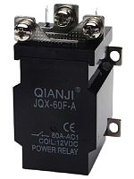 картинка Силовое реле Qianji JQX-60F-A (Xinyu JQX-80A, LJQX-68F/1Z) 12В, контакты 250В 80А от магазина Интерком-НН