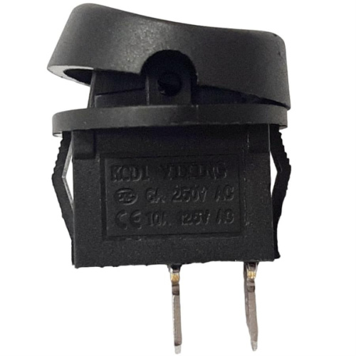 картинка Переключатель клавишный KCD1 (223(12)) черный без подсветки ON-OFF 6A 250VAC от магазина Интерком-НН фото 2