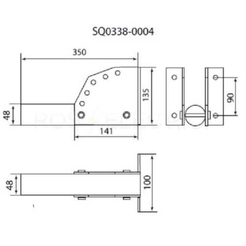 картинка TDM КР-3 SQ0338-0004 Кронштейн для уличного светильника с креплением 50мм переменный угол, 6 позиций от магазина Интерком-НН фото 3