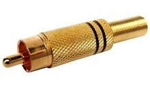 картинка RCA-R разъём (тюльпан под винт, желтый) с пружиной от магазина Интерком-НН