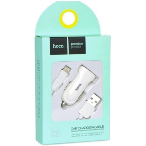 изображение Hoco Z2 автомобильное зарядное устройство с 1 USB выходом (1500mAh), белый для iPhone 5/6/7/7Plus магазин Компании Интерком-НН картинка Hoco Z2 автомобильное зарядное устройство с 1 USB выходом (1500mAh), белый для iPhone 5/6/7/7Plus от магазина Интерком-НН