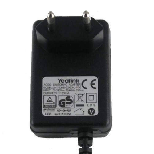 изображение Блок питания Yealink 5VDC, 2A для IP-телефонов SIP-T32G, SIP-T38G, SIP-T46G, SIP-T48G магазин Компании Интерком-НН картинка Yealink 5VDC, 2A - Блок питания для IP-телефонов SIP-T32G, SIP-T38G, SIP-T46G, SIP-T48G от магазина Интерком-НН