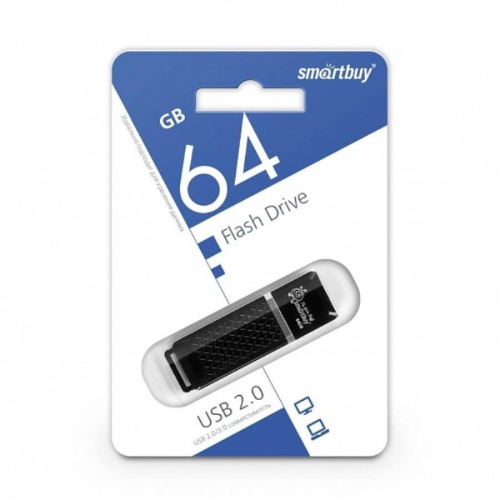 изображение Память USB 64Gb Smart Buy Quartz черный 2.0 (SB64GBQZ-K) магазин Компании Интерком-НН картинка Память USB 64Gb Smart Buy Quartz черный 2.0 (SB64GBQZ-K) от магазина Интерком-НН
