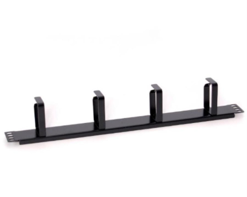 картинка Органайзер кабельный 19", 1U металлический, 4 металл. кольца, черный от магазина Интерком-НН