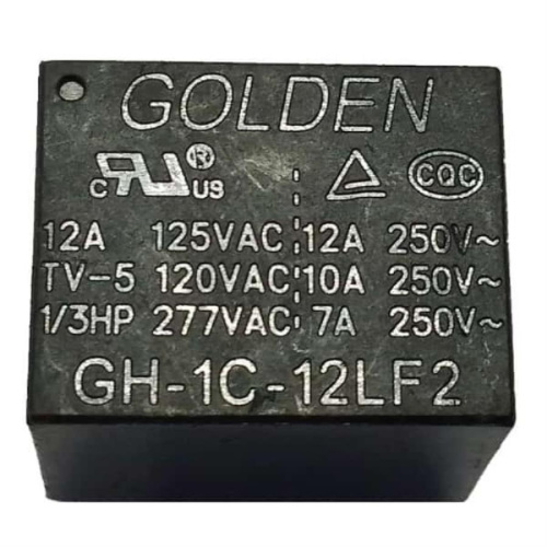 изображение Реле Golden GH-1C-12LF2 управление 12VDC, контакты 10A 250VAC 155ºC магазин Компании Интерком-НН картинка Golden GH-1C-12LF2 Реле управление 12VDC, контакты 10A 250VAC 155ºC от магазина Интерком-НН
