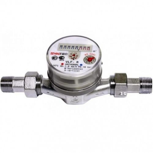 изображение Счётчик воды универсальный VALTEC VLF-15U 1/2", 110 мм магазин Компании Интерком-НН фото 2 картинка VALTEC VLF-15U Водосчетчик универсальный (холодная, горячая вода) 1/2", 110 мм от магазина Интерком-НН фото 2