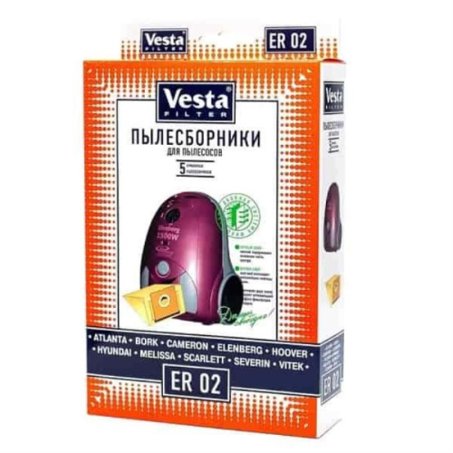 изображение Vesta filter ER02 комплект мешков-пылесборников бумажных (5шт) для пылесоса Bork, Vitek, Scarlett магазин Компании Интерком-НН картинка Vesta filter ER02 комплект мешков-пылесборников бумажных (5шт) для пылесоса Bork, Vitek, Scarlett от магазина Интерком-НН