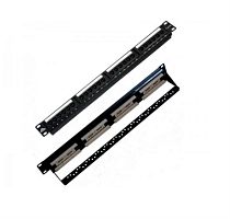 картинка MX-PP-24-1U-5E-KR1 Патч-панель 19" с задним органайзером, 1U, 24 порта RJ45, кат. 5e от магазина Интерком-НН