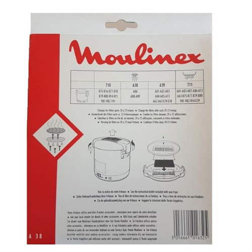 изображение Набор фильтров для фритюрницы Moulinex A38 магазин Компании Интерком-НН фото 2 картинка Moulinex A38 Набор фильтров для фритюрницы Moulinex A38 от магазина Интерком-НН фото 2