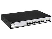 картинка Коммутатор DGS-1210-10P/B1A D-Link с 8 портами 10/100/1000Base-T + 2 комбо-портами 1000Base-T/SFP  от магазина Интерком-НН