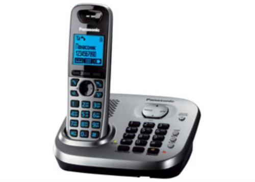 изображение Беспроводной телефон Panasonic KX-TG6551RUM DECT (радиотелефон) , цвет: серый металлик магазин Компании Интерком-НН картинка Panasonic KX-TG6551RUM - Беспроводной телефон DECT (радиотелефон) , цвет: серый металлик от магазина Интерком-НН
