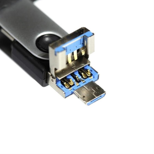 изображение Память USB 16Gb Smart Buy TRIO 3-in-1 серебристо-черный 3.0 (SB16GBTRIO) магазин Компании Интерком-НН фото 2 картинка Память USB 16Gb Smart Buy TRIO 3-in-1 серебристо-черный 3.0 (SB16GBTRIO) от магазина Интерком-НН фото 2