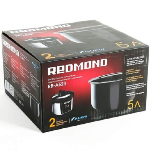 изображение Redmond RB-A523 (RIP-А4) чаша (кастрюля) 5 литров для мультиварки-скороварки RMC-M4504, PM4506, M110 магазин Компании Интерком-НН фото 2 картинка Redmond RB-A523 (RIP-А4) чаша (кастрюля) 5 литров для мультиварки-скороварки RMC-M4504, PM4506, M110 от магазина Интерком-НН фото 2