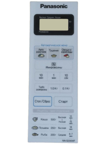 картинка Panasonic F630Y8T10HZP Сенсорная панель для СВЧ (микроволновой печи) NN-ST337W белый от магазина Интерком-НН