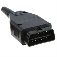 картинка Разъем OBD2 (OBD–II, J1962) 16-ти контактный, разборный, под пайку от магазина Интерком-НН