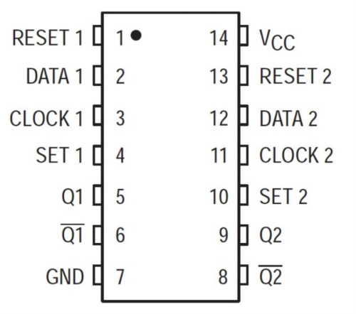 картинка ON Semiconductor MC74HC74AN Микросхема от магазина Интерком-НН