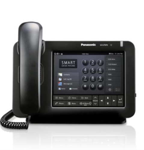 изображение Panasonic KX-UT670 RU, настольный SIP телефон с 7-дюймовым дисплеем магазин Компании Интерком-НН картинка Panasonic KX-UT670RU Проводной SIP телефон с 7-дюймовым дисплеем от магазина Интерком-НН