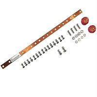 картинка Шина заземления медная для размещения в телекоммуникационных шкафах и стойках 19" от магазина Интерком-НН